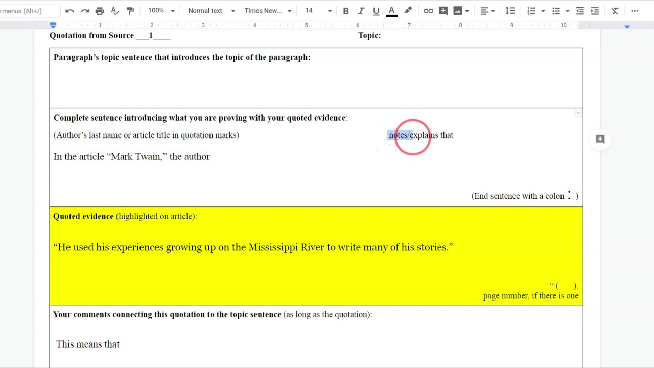 google docs essay organizer