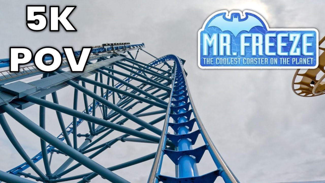 Mr. Freeze Front Row (Forwards) POV [5K] | Six Flags Over Texas 2024 ...