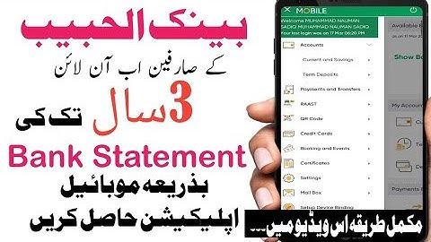 How to Get Online Bank account statement from Bank al Habib Mobile App 2023 | Bank al Habib