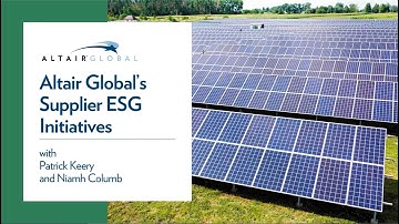 Altair Global Supplier Partner ESG Initiatives