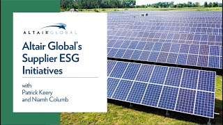 Altair Global Supplier Partner ESG Initiatives