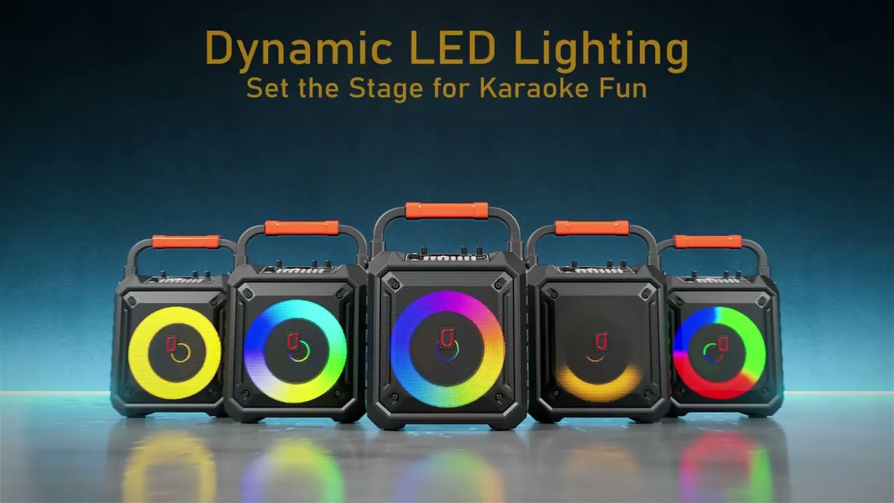 JYX Máquina de Karaoke con 2 Micrófonos Inalámbricos, Bocina Bluetooth JYX Máquina de Karaoke con 2 Micrófonos Inalámbricos, Bocina Bluetooth