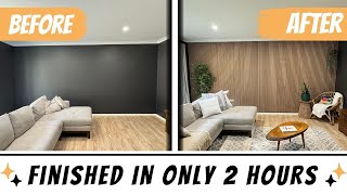 How To Create A Wooden Feature Wall  (The Easy Way Using Wood Slat Panels)