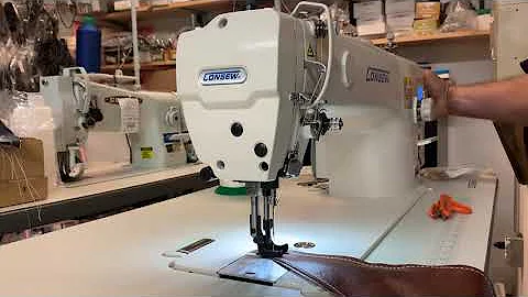 Consew 2206-14 7-DD Fully Electronic Walking Foot Using a Top Stitch Presser Foot