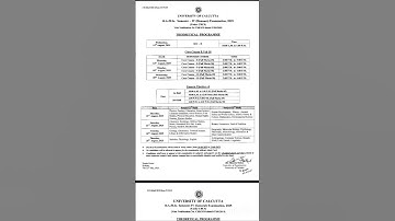 Cu 4th Semester Exam Routine 2025 (B.A/B.S.C/ B.Com) | calcutta university 4th semester exam routine
