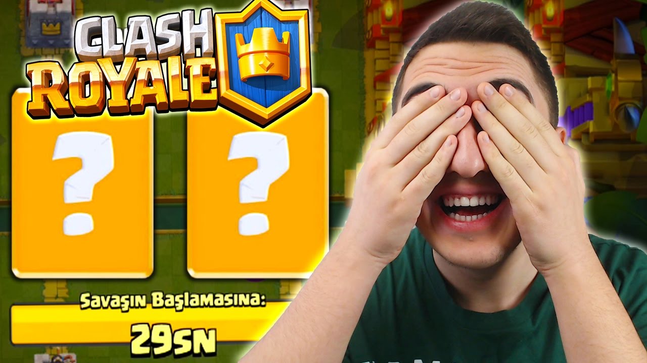 clash royale hile apk izle GÖZÜMÜZ KAPALI KART SEÇİYORUZ! - ÇEKİLİŞLİ MEYDAN OKUMA - CLASH ROYALE