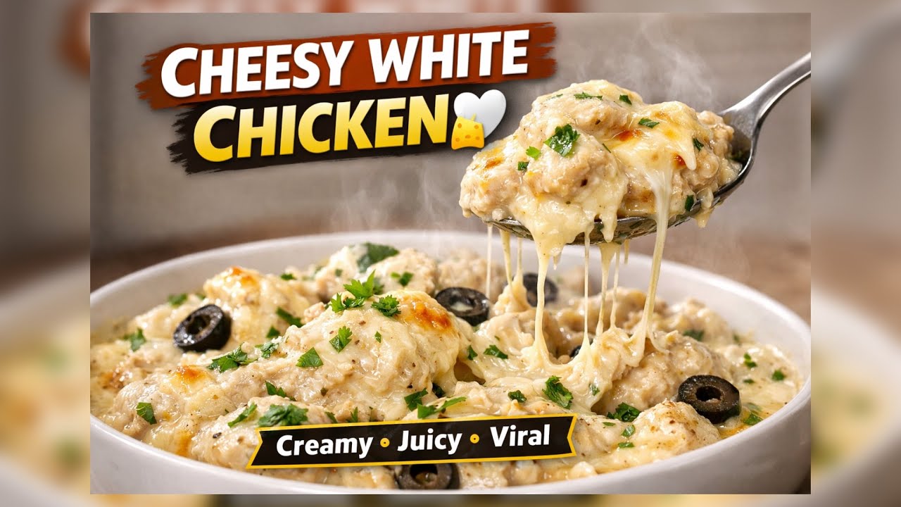White Chicken Cheesy Roast 🤍🧀 | Creamy, Juicy & Irresistible 