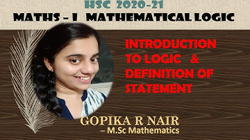 Mathematical  Logic Introduction class 12 HSC- 2020-21