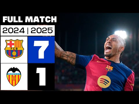 FC Barcelona 7 - 1 Valencia CF I PARTIDO COMPLETO | LALIGA EA SPORTS 2024/25