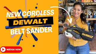 Here it is! DeWalt’s FIRST EVER Cordless Belt Sander DCW220 Tool Review Overview Tutorial All About