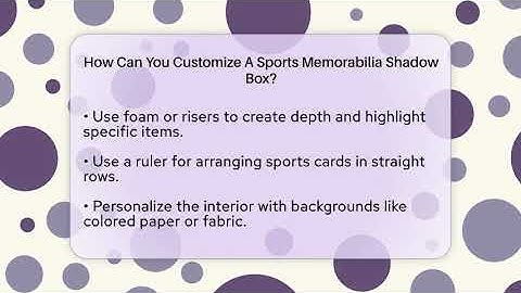 How Can You Customize A Sports Memorabilia Shadow Box? - The Memorabilia Zone