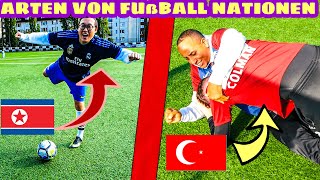 ARTEN VON FUßBALL NATIONEN
