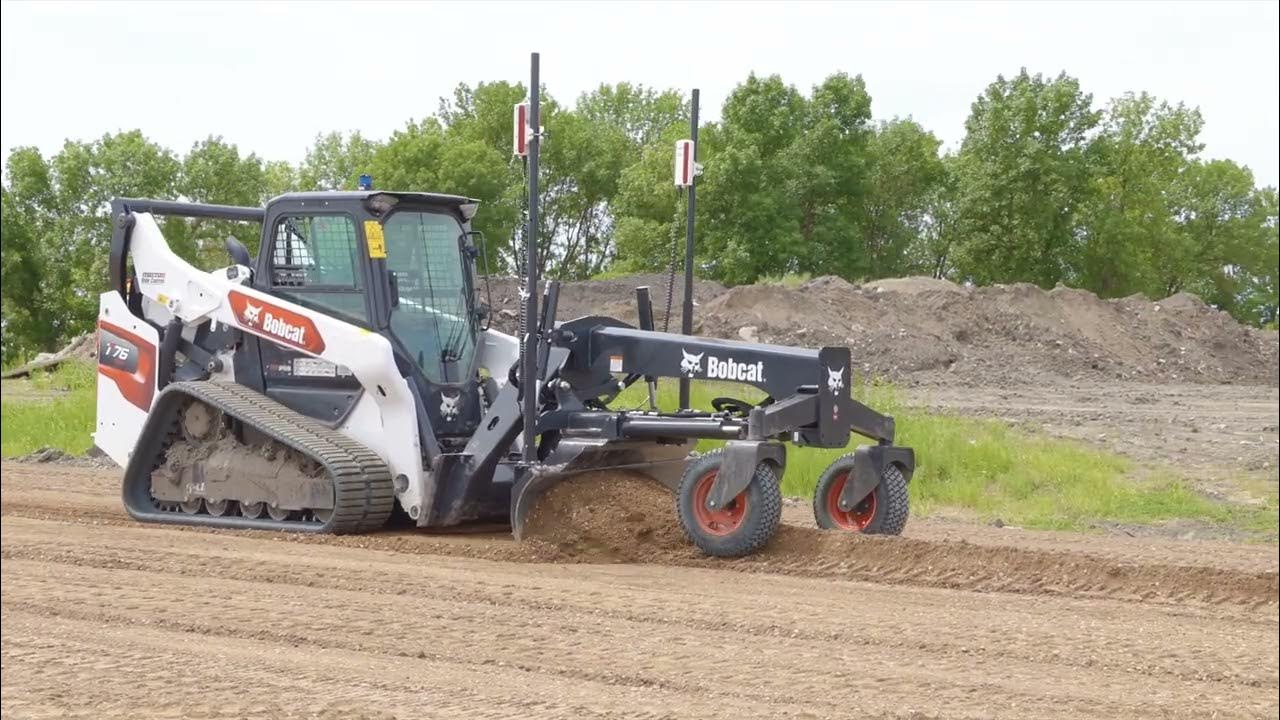 Bobcat Grader Attachment with LaserGuided & 3D (GPS) Systems YouTube
