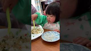 【1歳2ヶ月】スプーン食べ練習spoon eating practice#shorts