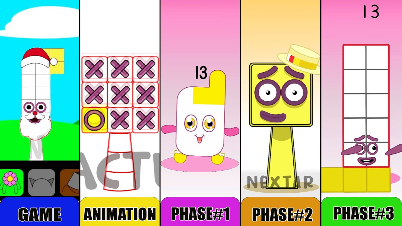 My NEW! Sprunki OC: Thirteen (from Numberblocks) Animation vs Game (All Versions)