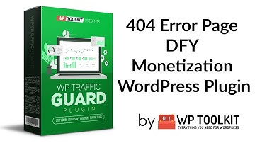 WP Toolkit Traffic Guard Review Demo Bonus - Turn Your 404 Traffic in to Commissions