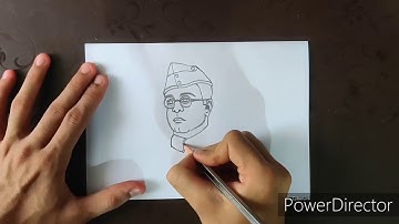 How to draw Netaji Subhash chandra Bose step by step for beginners / full tutorial real time video