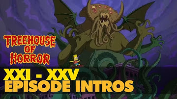 The SIMPSONS 4K - HALLOWEEN INTRO COMPILATION [PART 4] - Treehouse of Horrors XXI to XXV