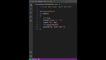 Print 2024 times HAPPY NEW YEAR in C programming #shorts  #viral