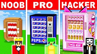 NOOB vs PRO: VENDING MACHINE HOUSE Build Challenge in Minecraft!