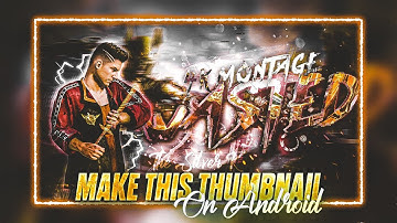 Make This Amazing BGMI Montage Thumbnail on Android | BGMI THUMBNAIL TUTORIAL | The Silver K🔥