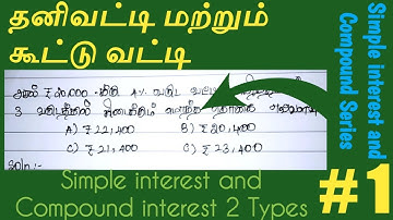 Simple Interest and Compound Interest || தனிவட்டி மற்றும் கூட்டு வட்டி | MrsAmcp Maths Tamil