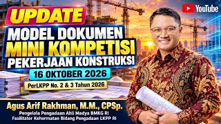 Update Model Dokumen Kompetisi Pada Mini Kompetisi Pekerjaan Konstruksi Per 16 Oktober 2026