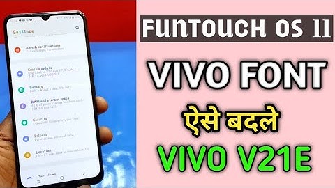 how to install and change new font in vivo v21e | vivo mobile font kese kare    #tachnicalsk