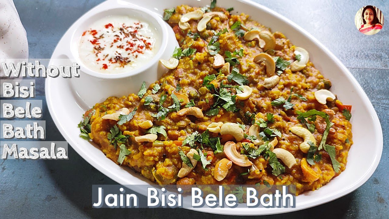 Jain Bisi Bele Bath Recipe | Bisi Bele Bath without Bisi Bele Bath ...