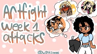 Artfight week 1 attacks! 