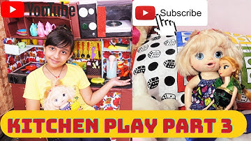 Cooking game in my new kitchen | Playing with Kitchen Set PART - 3 #Learnwithpriyanshi