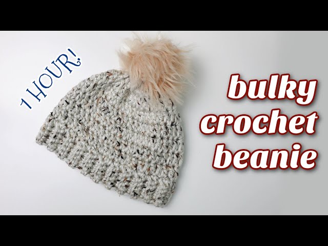 FAST Bulky Crochet Beanie Pattern (Free Tutorial!) 