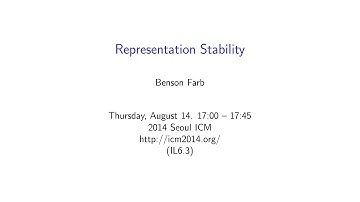 ICM2014 VideoSeries IL6.3: Benson Farb on Aug14Thu