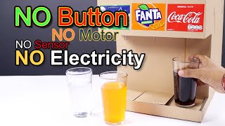 NO BUTTON Cardboard Fountain Machine