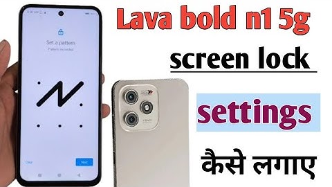 Lava bold n1 5g mobile me screen lock kaise lagaye/how to set screen lock in settings lava bold n1 