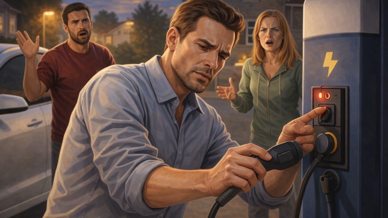 AITAH: I Disabled the Community EV Chargers to Stop My neighbour's  Side Hustle