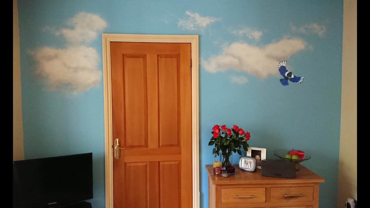 DIY Cloud mural