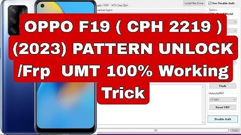 OPPO F19 ( CPH 2219 )(2023) PATTERN UNLOCK /Frp  UMT 100% Working Trick