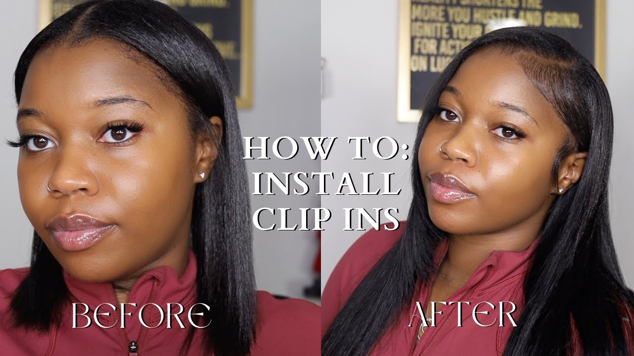 HOW TO INSTALL CLIP IN HAIR EXTENSIONS FINESSA'S LUXE HAIR YouTube