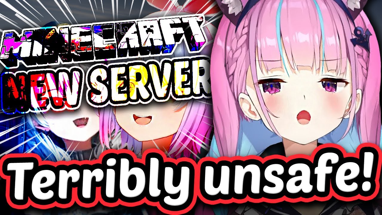 Aqua Can't Believe How Dangerous The New Minecraft Server Is 【ENG Sub Hololive】