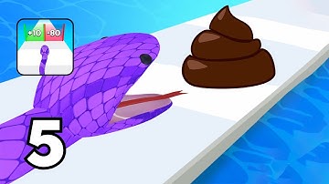 Snake Run Race 3D Running Game - Gameplay Walkthrough Part 5 Levels 81-100 (iOS, Android Gameplay)