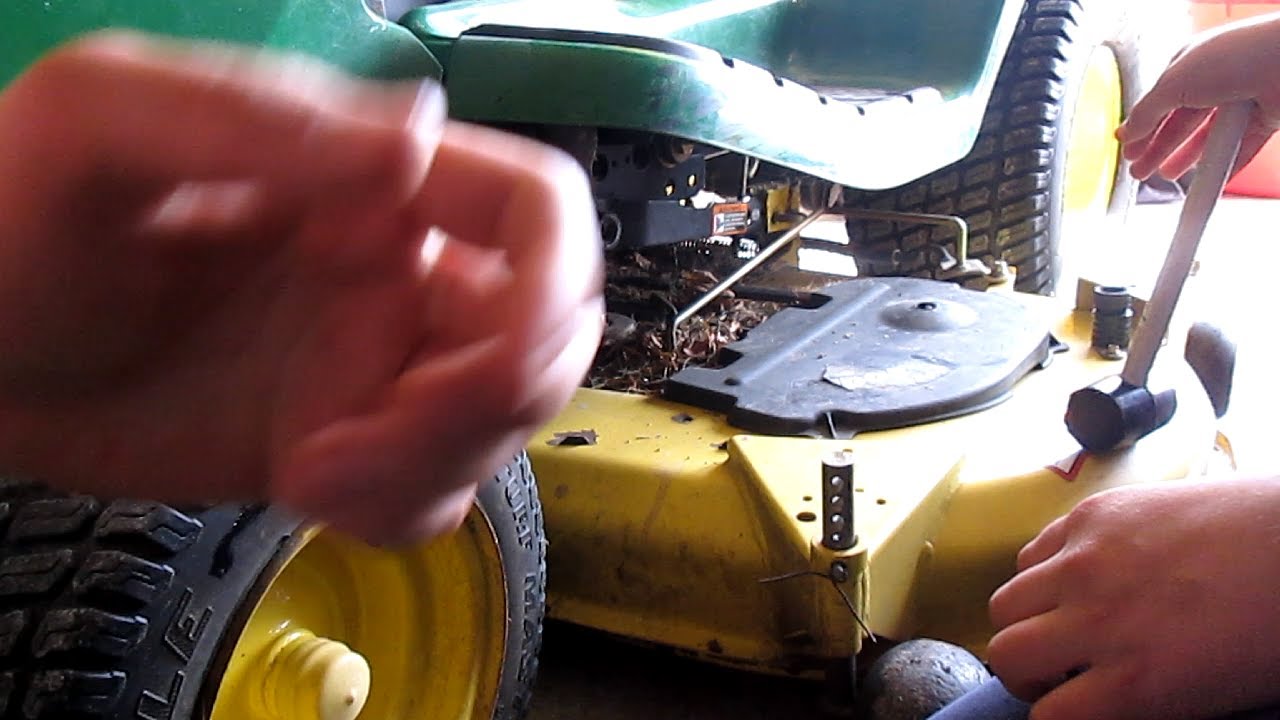 John Deere X340 Mower Deck Lift Pedal Repair YouTube