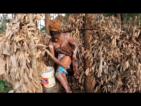 AFRICAN VILLAGE LIFE//VILLAGE OUTDOOR BATH