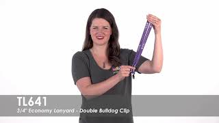 3/4" Economy Lanyard-Double Bulldog Clip | TL641