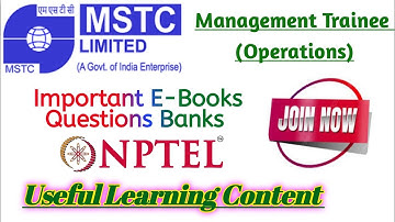 MSTC MT OPERATIONS IMPORTANT Questions Bank from NPTEL