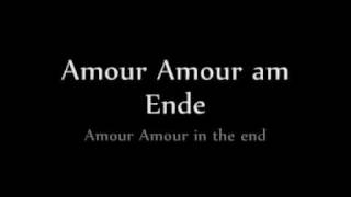 Video thumbnail of "Rammstein-Amour Lyrics With English Translation"