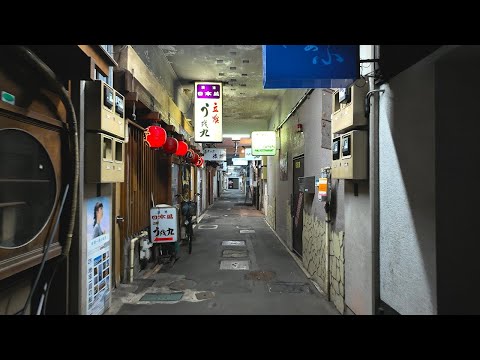 金曜の夜の大門を散歩 津【4K三重街歩き】Japan countryside 4K night walking tour/Daimon,Tsu,Mie