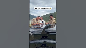 49,000 Ka Challan 😰 || zblack scorpio || #manali #policecar #modified #scorpio