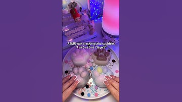 wax cracking taba squishies ☁️🐾 1 vs 3 vs 5 vs 7 layers #asmr #wax #squishy #asmrsounds #shorts