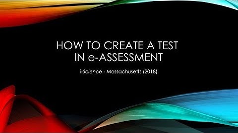 McGraw Hill iScience - Create a Test in e Assessment